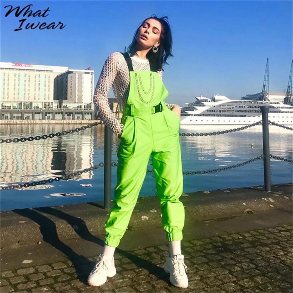 Whatiwear Neon Green Jumpsuit